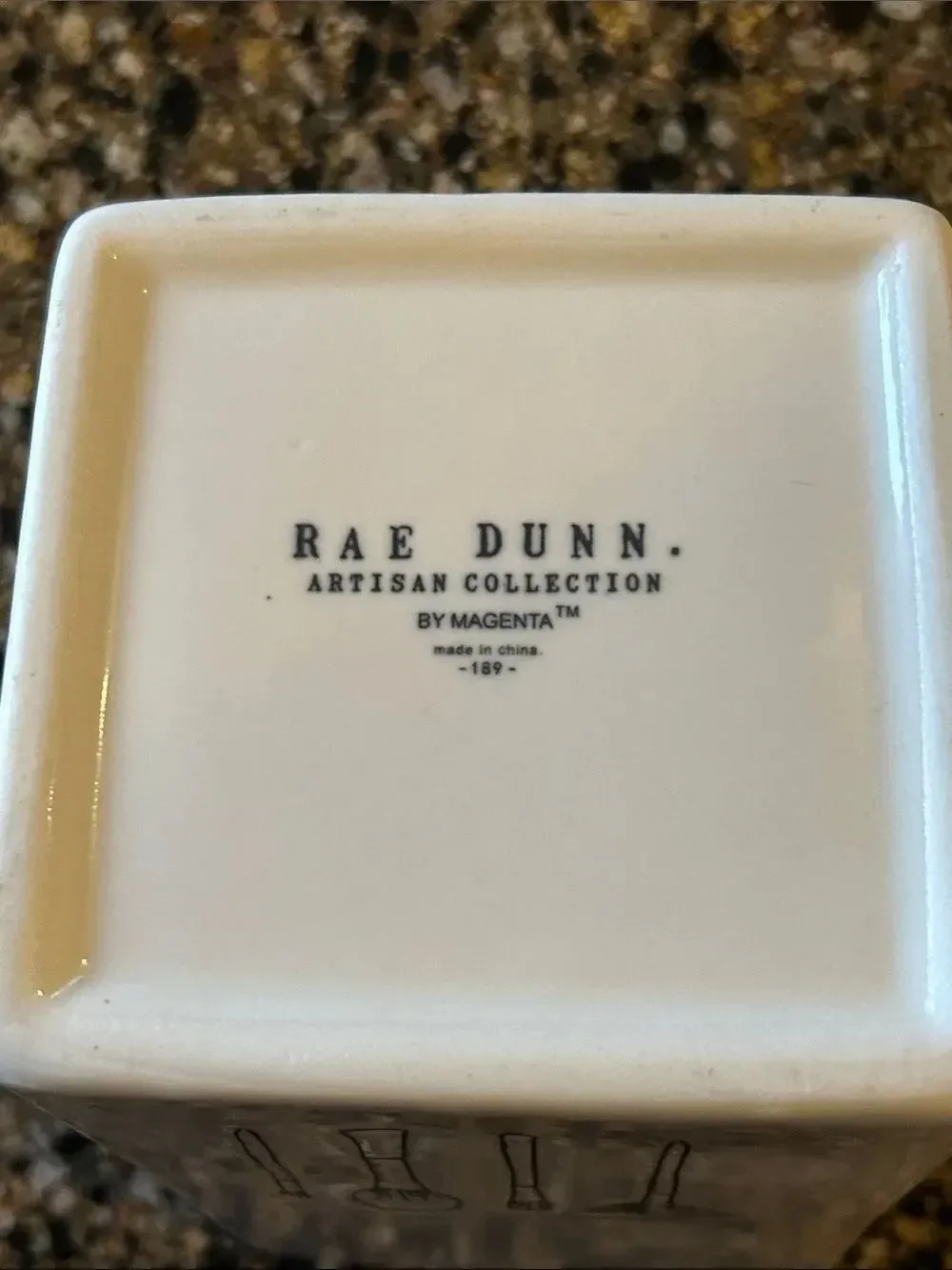 NEW Rae Dunn White Ceramic Makeup Brush Holder with 